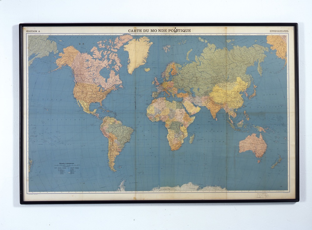 Carte du Monde Poétique«, 1968 by Marcel Broodthaers