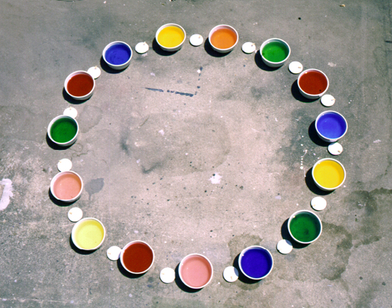 Lygia Pape  “Wheel of Delights”, porcelain, anilins, flavours, droppers, 1967