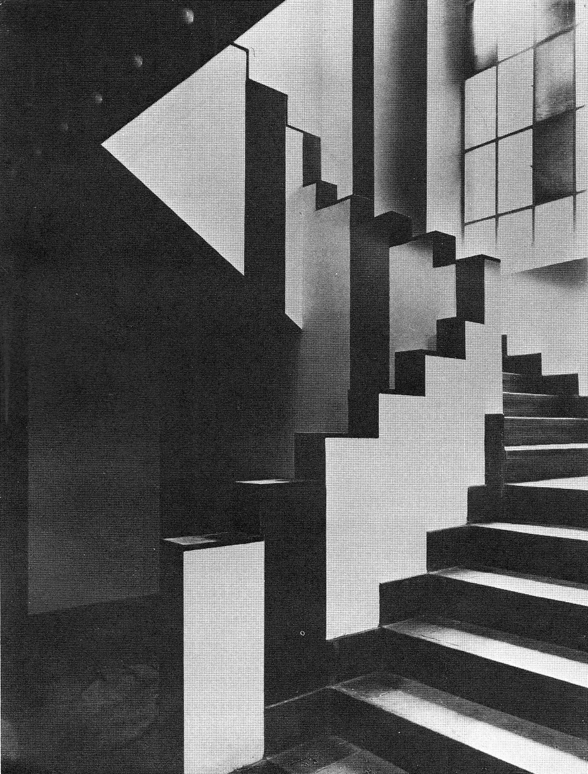 JEAN ARP AND SOPHIE TAEUBER-ARP      STAIRWAY IN THE CAFE AUBETTE IN STRASBOURG, 1928
