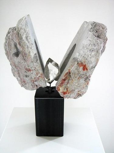 Magic Rock”, 2005 by Rebecca Horn. Special stone from the sea of Aeolian Islands near Napoli, Mountain rock