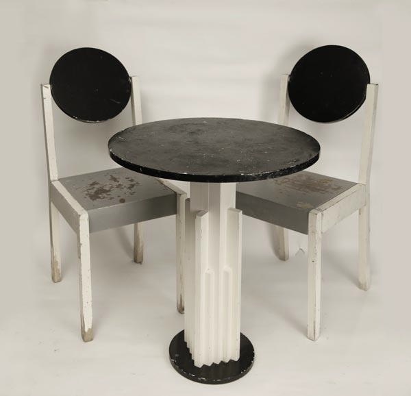 suprematist tablechair set by nikolai suetin 1924