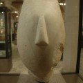 Cycladic statue 2700–2300 BC. Head from the figure of a woman
