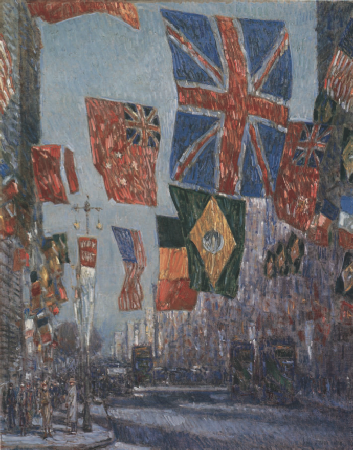 Childe Hassam-avenue of the allies great britain 1918-1918