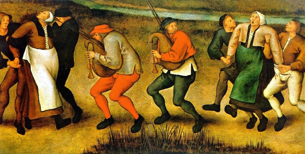 «Pilgrimage of the Epileptics to the Church at Molenbeek» | «Dancing Mania» | «The dance at Molenbeek» Pieter Breughel the Younger, painting.