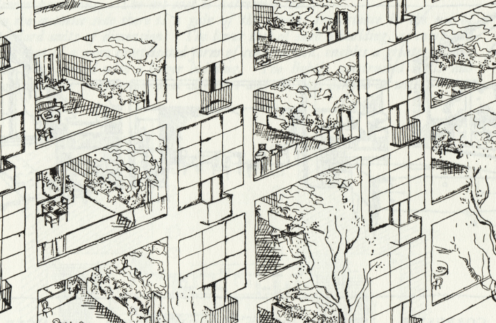 Le Corbusier – Freehold Maisonettes, the hanging gardens