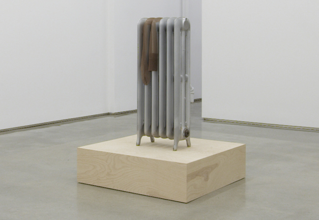 Tom Burr-Nylon-Nude-2010-cast-iron-radiator-painted-plywood-base-nylon-stockings-122-x-95-x-95-cm